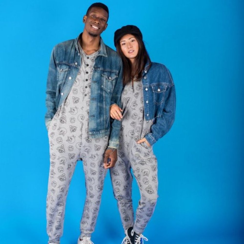 Sesame Street x Smash+Tess The Monster Romper Jumpsuit Gray
